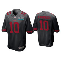 Men San Francisco 49ers #10 Jimmy Garoppolo Super Bowl LIV Black Game Jersey