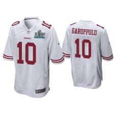 Men San Francisco 49ers #10 Jimmy Garoppolo Super Bowl LIV White Game Jersey