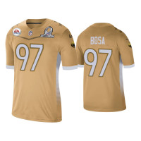 Men San Francisco 49ers #97 Nick Bosa 2021 NFC Pro Bowl Game Gold Jersey