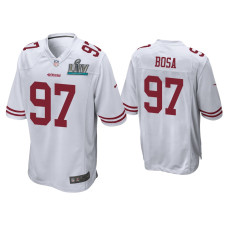 Men San Francisco 49ers #97 Nick Bosa Super Bowl LIV White Game Jersey