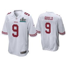 Men San Francisco 49ers #9 Robbie Gould Super Bowl LIV White Game Jersey