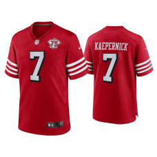 Men San Francisco 49ers #7 Colin Kaepernick Scarlet 75th Anniversary Game Jersey