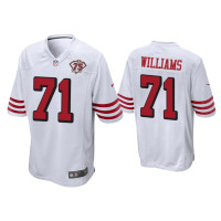 Men San Francisco 49ers #71 Trent Williams White 75th Anniversary Game Jersey