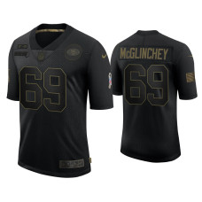 Men San Francisco 49ers #69 Mike McGlinchey Black 2020 Salute To Service Limited Jersey