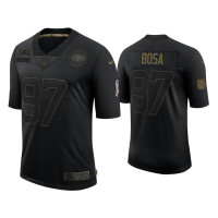 Men San Francisco 49ers #97 Nick Bosa Black 2020 Salute to Service Limited Jersey