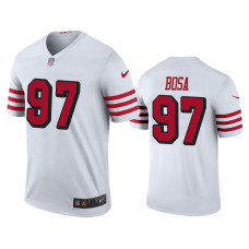 Men San Francisco 49ers #97 Nick Bosa White NFL Draft Color Rush Legend Jersey