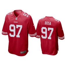 Men San Francisco 49ers #97 Nick Bosa Scarlet NFL Draft Game Jersey