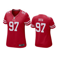 Men San Francisco 49ers #97 Nick Bosa Scarlet NFL Draft Game Jersey