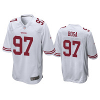 Men San Francisco 49ers #97 Nick Bosa White NFL Draft Game Jersey