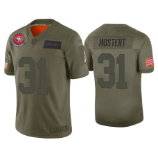 Men San Francisco 49ers #31 Raheem Mostert Olive 2019 Salute to Service Limited Jersey