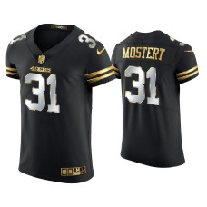 Men San Francisco 49ers #31 Raheem Mostert Black Golden Edition Elite Jersey