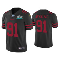 Men San Francisco 49ers #91 Arik Armstead Super Bowl LIV Black Vapor Limited Jersey