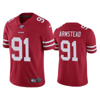 Men San Francisco 49ers #91 Arik Armstead 100th Season Scarlet Vapor Limited Jersey