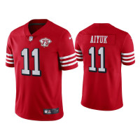 Men San Francisco 49ers #11 75th Anniversary Brandon Aiyuk Scarlet Limited Jersey