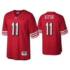 Men San Francisco 49ers #11 Brandon Aiyuk Scarlet 1994 Throwback Legacy Replica Jersey