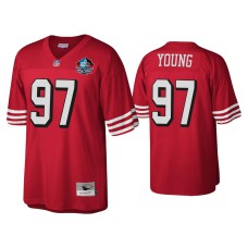 Men San Francisco 49ers #97 Bryant Young Scarlet Pro Football Hall Of Fame Class Of 2022 Legacy Replica Jersey