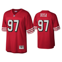 Men San Francisco 49ers #97 Bryant Young Scarlet 1994 Throwback Legacy Replica Jersey