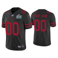 Men San Francisco 49ers #00 Custom Super Bowl LIV Black Vapor Limited Jersey