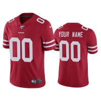 Men San Francisco 49ers #00 100th Season Custom Scarlet Vapor Limited Jersey