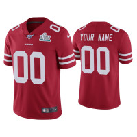 Men San Francisco 49ers #00 Custom Super Bowl LIV Scarlet Vapor Limited Jersey