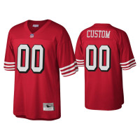 Men San Francisco 49ers #00 Custom Scarlet 1994 Throwback Legacy Replica Jersey