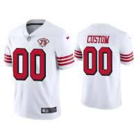 Men San Francisco 49ers #00 75th Anniversary Custom White Limited Jersey