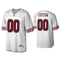 Men San Francisco 49ers #00 Custom White 1994 Legacy Replica Throwback Jersey