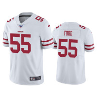 Men San Francisco 49ers #55 Dee Ford 100th Season White Vapor Limited Jersey