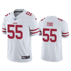 Men San Francisco 49ers #55 Dee Ford 100th Season White Vapor Limited Jersey