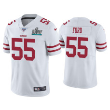 Men San Francisco 49ers #55 Dee Ford Super Bowl LIV White Vapor Limited Jersey