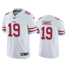 Men San Francisco 49ers #19 Deebo Samuel 100th Season White Vapor Limited Jersey