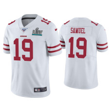 Men San Francisco 49ers #19 Deebo Samuel Super Bowl LIV White Vapor Limited Jersey