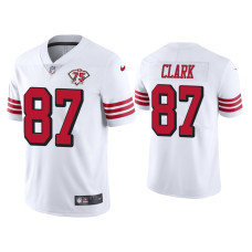 Men San Francisco 49ers #87 75th Anniversary Dwight Clark White Limited Jersey