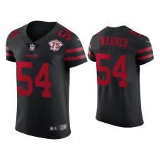 Men San Francisco 49ers #54 75th Anniversary Fred Warner Black Elite Jersey