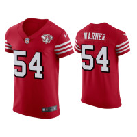 Men San Francisco 49ers #54 75th Anniversary Fred Warner Scarlet Elite Jersey