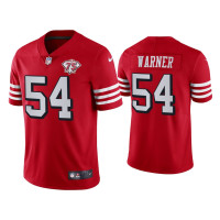 Men San Francisco 49ers #54 75th Anniversary Fred Warner Scarlet Limited Jersey