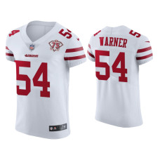 Men San Francisco 49ers #54 75th Anniversary Fred Warner White Elite Jersey