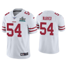 Men San Francisco 49ers #54 Fred Warner Super Bowl LIV White Vapor Limited Jersey