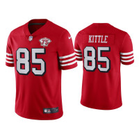 Men San Francisco 49ers #85 75th Anniversary George Kittle Scarlet Limited Jersey