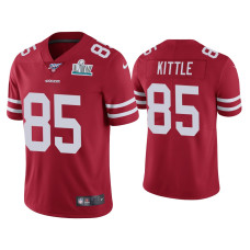 Men San Francisco 49ers #85 George Kittle Super Bowl LIV Scarlet Vapor Limited Jersey