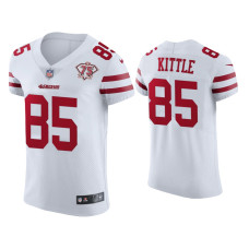 Men San Francisco 49ers #85 75th Anniversary George Kittle White Elite Jersey