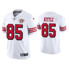 Men San Francisco 49ers #85 75th Anniversary George Kittle White Limited Jersey