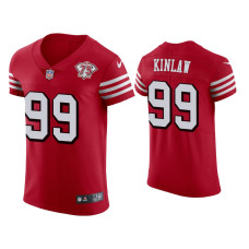 Men San Francisco 49ers #99 75th Anniversary Javon Kinlaw Scarlet Elite Jersey