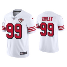 Men San Francisco 49ers #99 75th Anniversary Javon Kinlaw White Limited Jersey