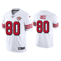 Men San Francisco 49ers #80 75th Anniversary Jerry Rice White Limited Jersey