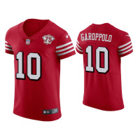 Men San Francisco 49ers #10 75th Anniversary Jimmy Garoppolo Scarlet Elite Jersey