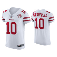 Men San Francisco 49ers #10 75th Anniversary Jimmy Garoppolo White Elite Jersey