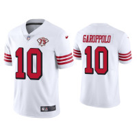 Men San Francisco 49ers #10 75th Anniversary Jimmy Garoppolo White Limited Jersey