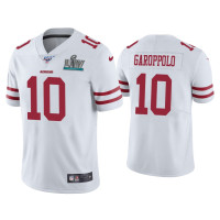 Men San Francisco 49ers #10 Jimmy Garoppolo Super Bowl LIV White Vapor Limited Jersey