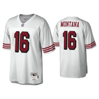 Men San Francisco 49ers #16 Joe Montana White 1994 Legacy Replica Throwback Jersey